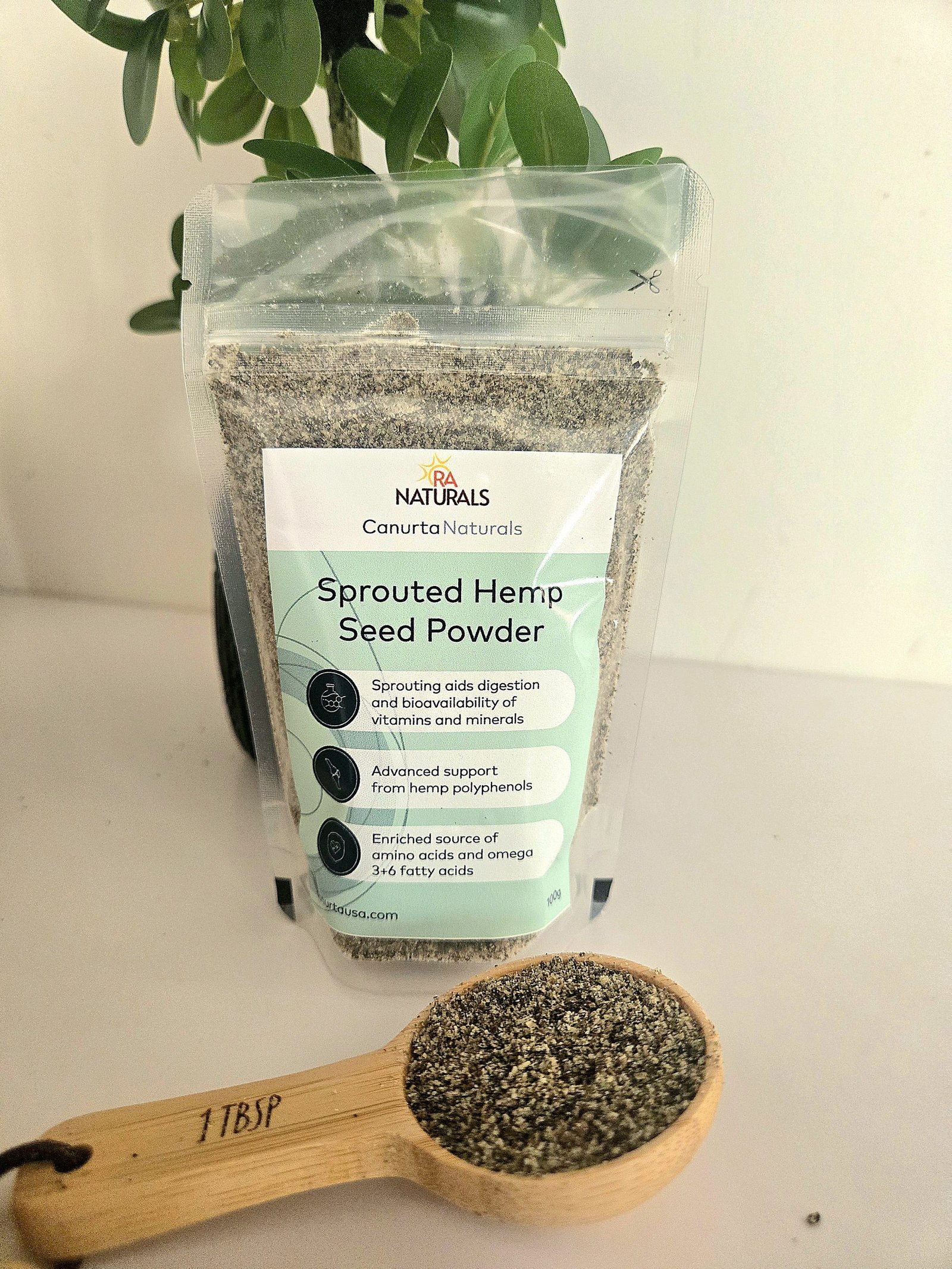 Sprouted Hemp Seed Powder - 227 g - Image 2